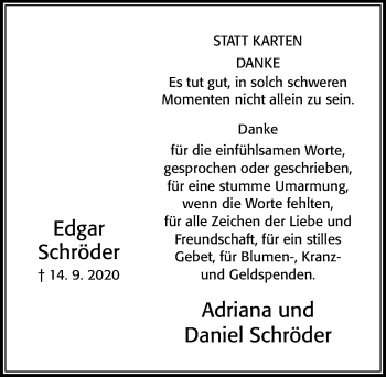 Traueranzeige von Edgar Schröder von Cellesche Zeitung