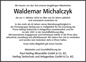 Traueranzeige von Waldemar Michalczyk von Cellesche Zeitung