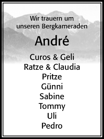 Traueranzeige von André  von Cellesche Zeitung