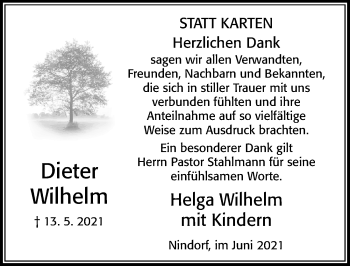 Traueranzeige von Dieter Wilhelm von Cellesche Zeitung