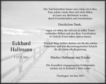 Traueranzeige von Eckhard Hallmann von Cellesche Zeitung