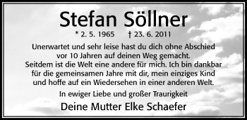 Traueranzeige von Stefan Söllner von Cellesche Zeitung