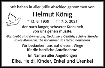 Traueranzeige von Helmut König von Cellesche Zeitung