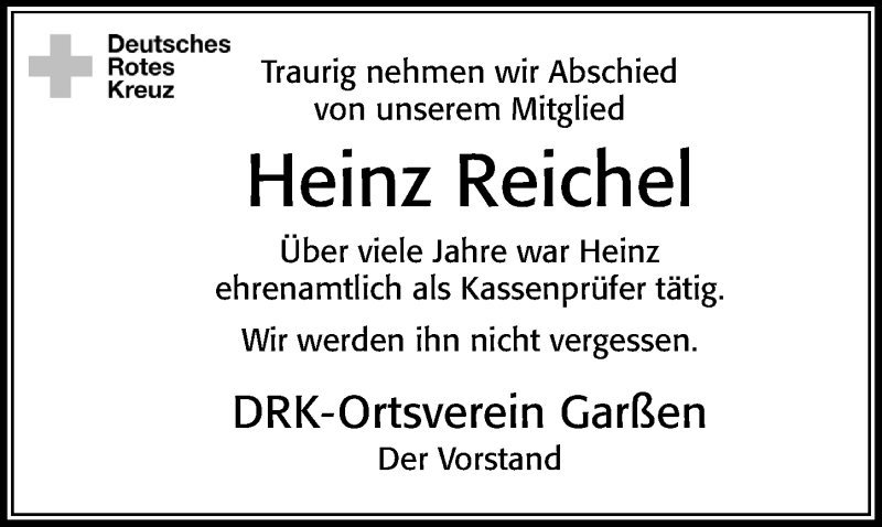  Traueranzeige für Heinz Reichel vom 08.09.2021 aus Cellesche Zeitung