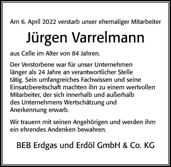 Traueranzeige von Klaus Angermann von Cellesche Zeitung