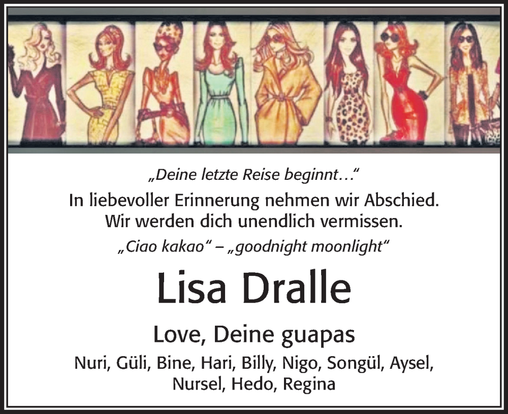  Traueranzeige für Lisa Dralle vom 09.12.2023 aus Cellesche Zeitung