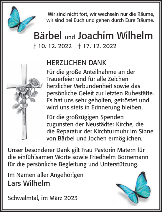 Traueranzeige von Joachim Wilhelm von Cellesche Zeitung