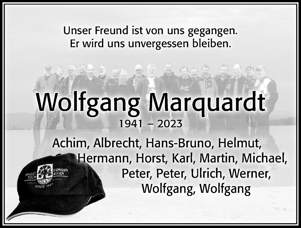  Traueranzeige für Wolfgang Marquardt vom 14.03.2023 aus Cellesche Zeitung