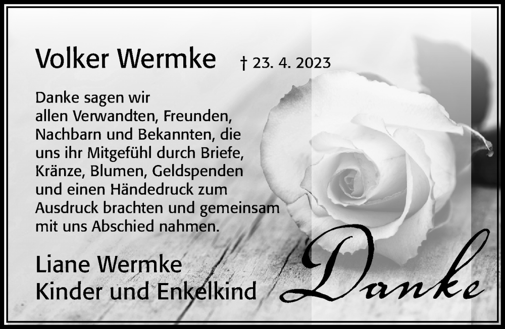  Traueranzeige für Liane Wermke vom 26.05.2023 aus Cellesche Zeitung