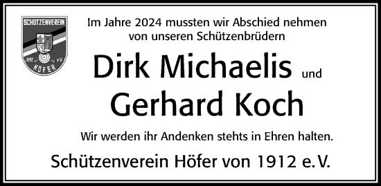 Traueranzeige von Dirk Michaelis von Cellesche Zeitung