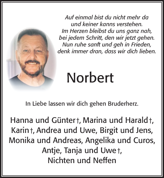 Traueranzeige von Norbert  von Cellesche Zeitung