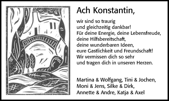 Traueranzeige von Konstantin  von Cellesche Zeitung