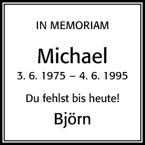 Traueranzeige von Michael  von Cellesche Zeitung
